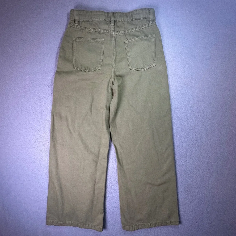 Next SP Wide Leg Cotton Pants Olive Green Utility Skater Girl Sz 12yr Streetwear